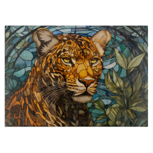 Planche À Découper Guépard en vitrail