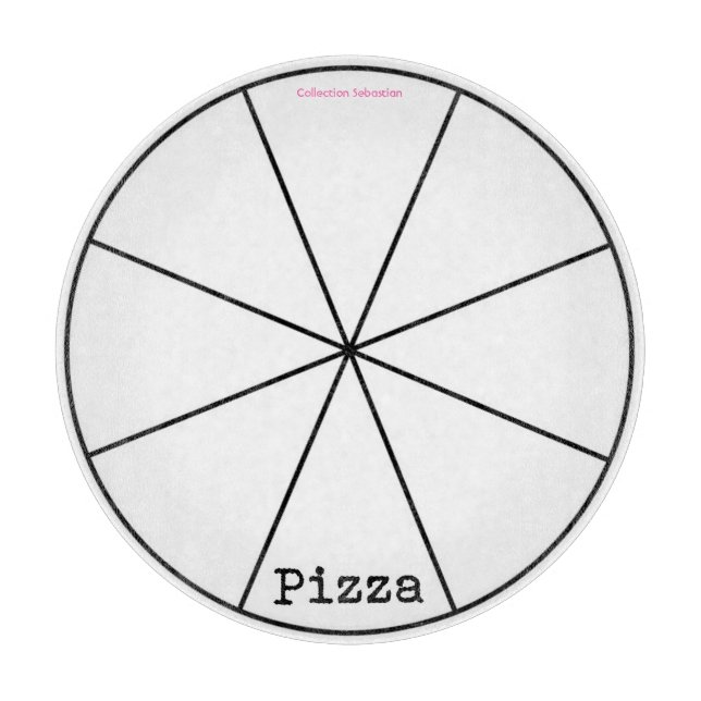 Planche À Découper Guide de découpe de pizza ronde (Devant)