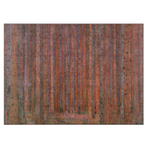 Planche À Découper Gustav Klimt Fir Forêt Tannenwald Arbres rouges