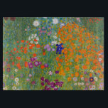 Planche À Découper Gustav Klimt :Jardin fleuri<br><div class="desc">Une charmante planche de coupe classique en verre ornée d'un jardin fleuri coloré,  peint par le peintre symbolique autrichien Gustav Klimt.</div>