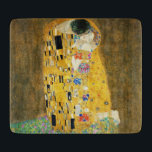 Planche À Découper Gustav Klimt The Kiss Vintage<br><div class="desc">Gustav Klimt Le Kiss Vintage Art Nouveau Peinture Le Kiss (En allemand : Der Kuss) a été peint par le peintre symboliste autrichien Gustav Klimt entre 1907 et 1908, le point culminant de sa période d'or, lorsqu'il peignit un certain nombre d'oeuvres dans un style doré similaire. Le tableau est largement...</div>