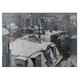 Planche À Découper Gustave Caillebotte - Toits dans la neige