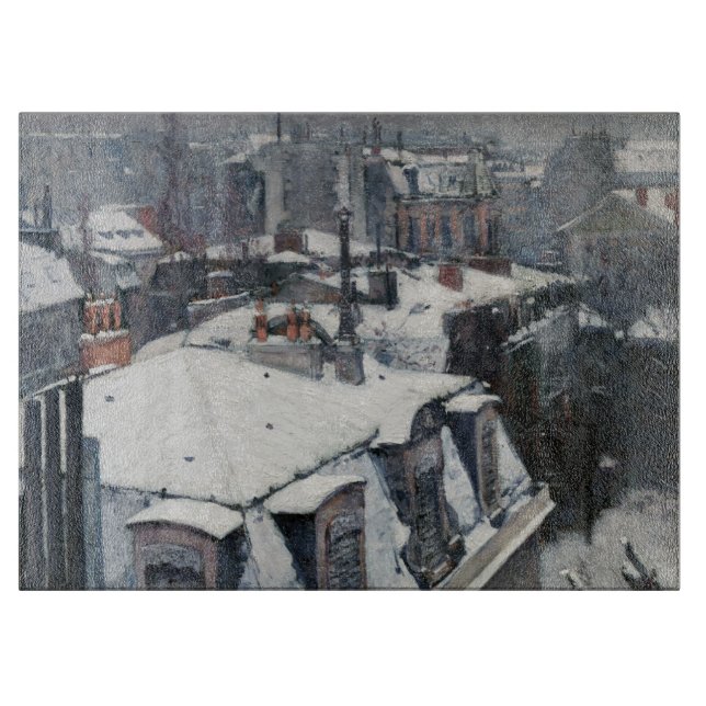 Planche À Découper Gustave Caillebotte - Toits sous la neige (Devant)