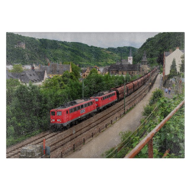 Planche À Découper Güterzug à Saint-Goar (Devant)
