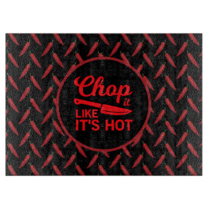 Planche À Découper Hachez-le comme s'il était chaud Piment rouge drôl