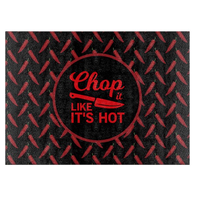 Planche À Découper Hachez-le comme s'il était chaud Piment rouge drôl (Devant)