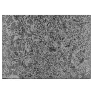 Planche À Découper Hachoir d'art argenté et gris