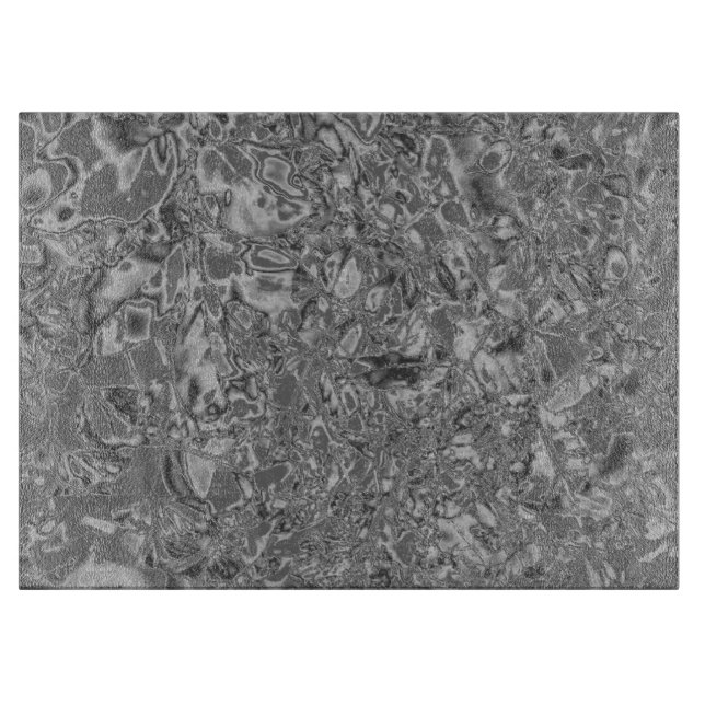 Planche À Découper Hachoir d'art argenté et gris (Devant)