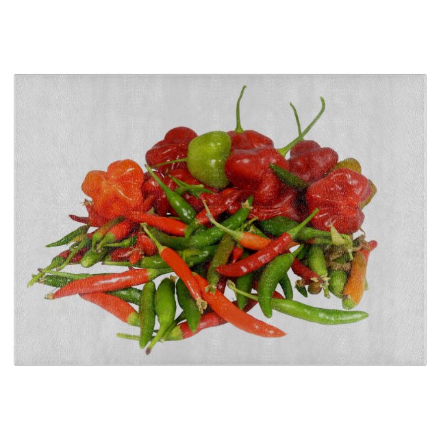 Planche À Découper Hachoir fraîchement sélectionné de piments (Devant)