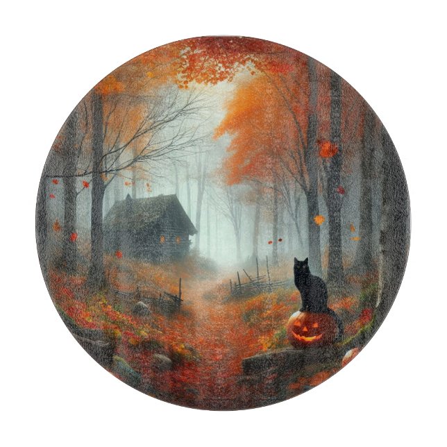 Planche À Découper Halloween/Automne/Automne/citrouille/chat (Devant)
