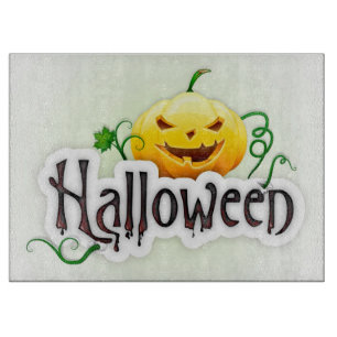 Planche À Découper Halloween Décoratif Verre Coupe Commission/Citroui