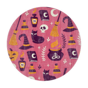 Planche À Découper Halloween dessiné à la main, motif éffrayant sans