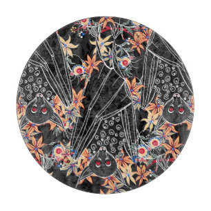Planche À Découper Halloween élégant Chauves-souris opulentes sur fon