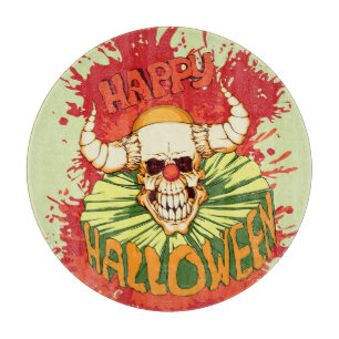 Planche À Découper Halloween flyer : thème clown diabolique