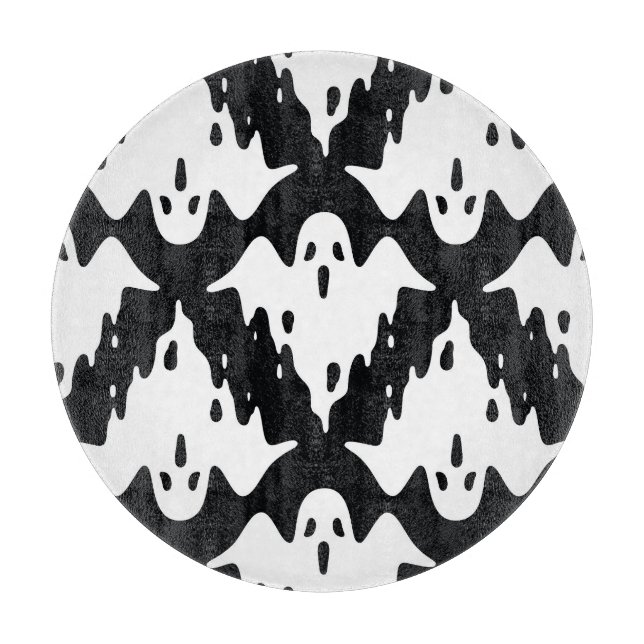 Planche À Découper Halloween Ghost Éffrayant Motif sans couture (Devant)