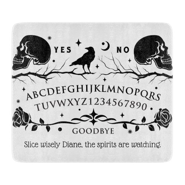 Planche À Découper Halloween Ouija personnalisé (Devant)