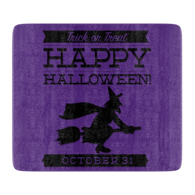 Planche À Découper Halloween rétro typographique (Devant)