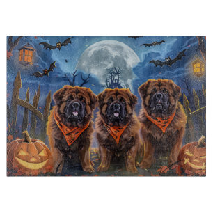 Planche À Découper Halloween Tibétain Mastiff Éffrayant