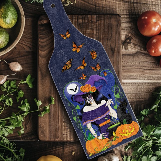 Planche À Découper Halloween Witch Sugar Skull (Créateur téléchargé)