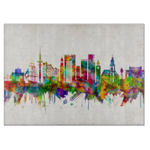 Planche À Découper Hambourg Allemagne Skyline