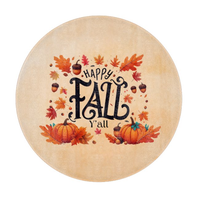 Planche À Découper Happy Fall Y'all classique (Devant)