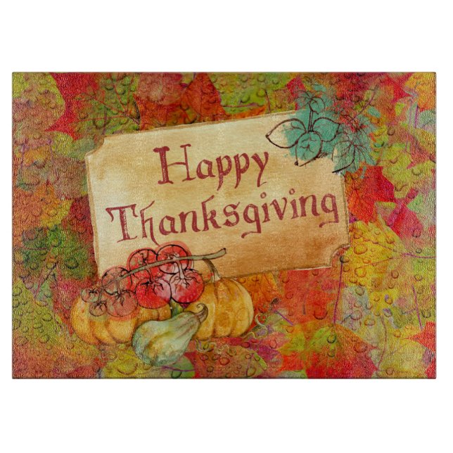 Planche À Découper Happy Thanksgiving (Devant)