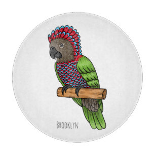 Planche À Découper Hawk headed parrot bird cartoon illustration