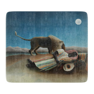 Planche À Découper Henri Rousseau Dormir Gitan Lion Peinture