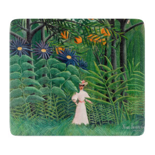 Planche À Découper Henri Rousseau - Une femme marche dans une forêt e
