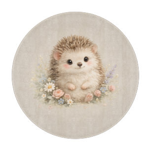 Planche À Découper Hérisson européen adorable dans un jardin