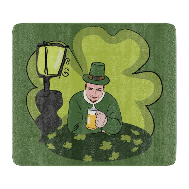 PLANCHE À DÉCOUPER "HEUREUX ST. JOUR DE PATRICK" LEPRECHAUN (Devant)