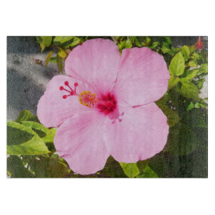 Planche À Découper Hibiscus rose Fleur tropicale