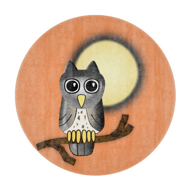 Planche À Découper Hibou de Halloween (Devant)