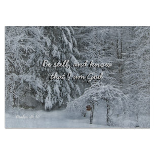 Planche À Découper Hiver neige Pittoresque photo Be Still and Know Bo