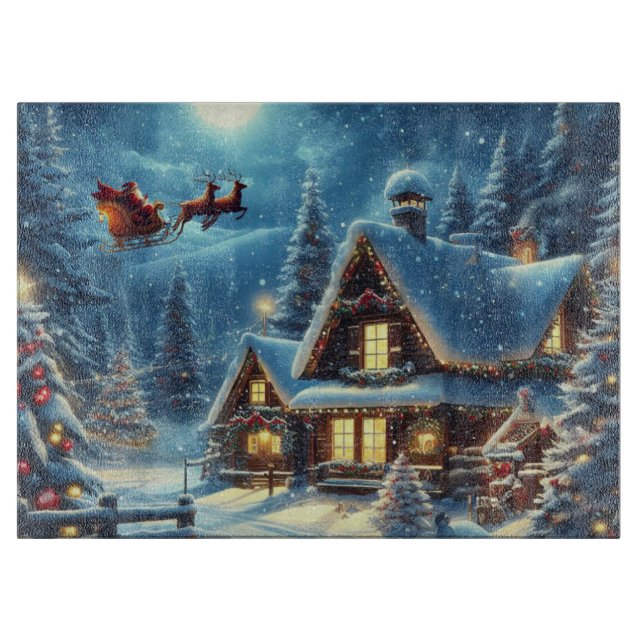 Planche À Découper Hiver/Père Noël/Noël/Neige (Devant)