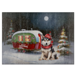 Planche À Découper Hiver Sibérie Husky Caravan Christmas Adventure