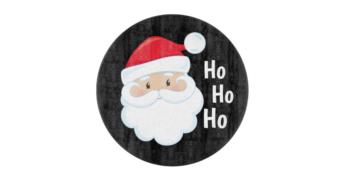 Planche À Découper Ho Ho Ho Père Noël Face Noël Fêtes Rouge Blanc