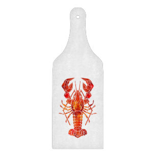 Planche À Découper Homard polygonal rouge