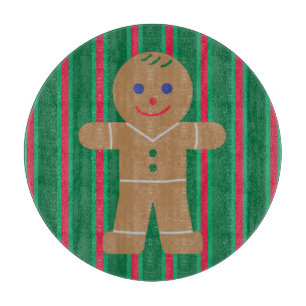 Planche À Découper Homme en pain d'épices de Noël amusant et fantaisi