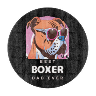 Planche À Découper Homme Vintage Retro Boxer Amoureux des chiens Papa