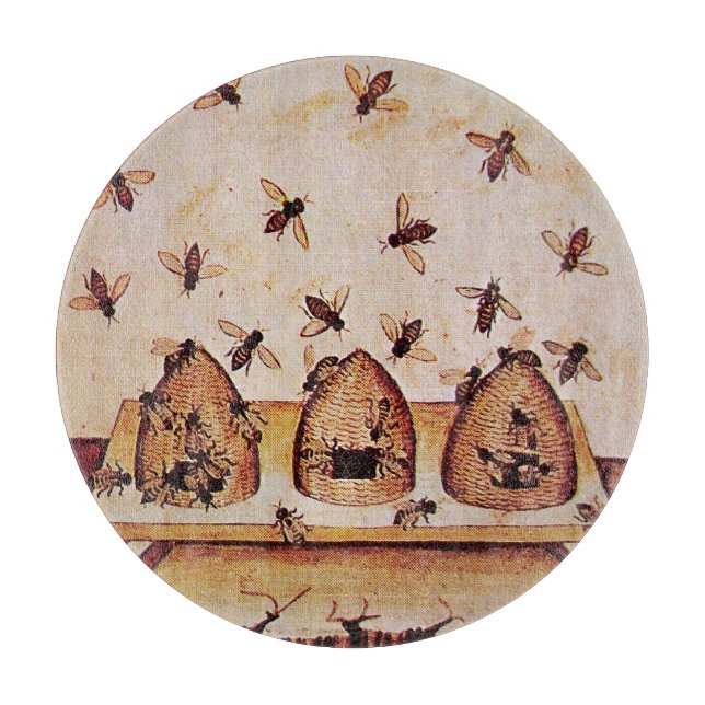Planche À Découper HONEY BEE HAUTES Apiaire Médiéval Apiary Beekeeper (Devant)
