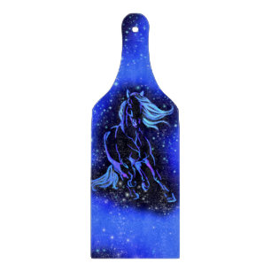 Planche À Découper Horse Cutting Board En Bleu Starry Night