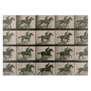 Planche À Découper Horse Motion Photographie Vintage