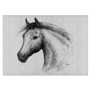 Planche À Découper Horse : White