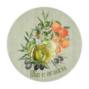 Planche À Découper Huile d'olive et orange :