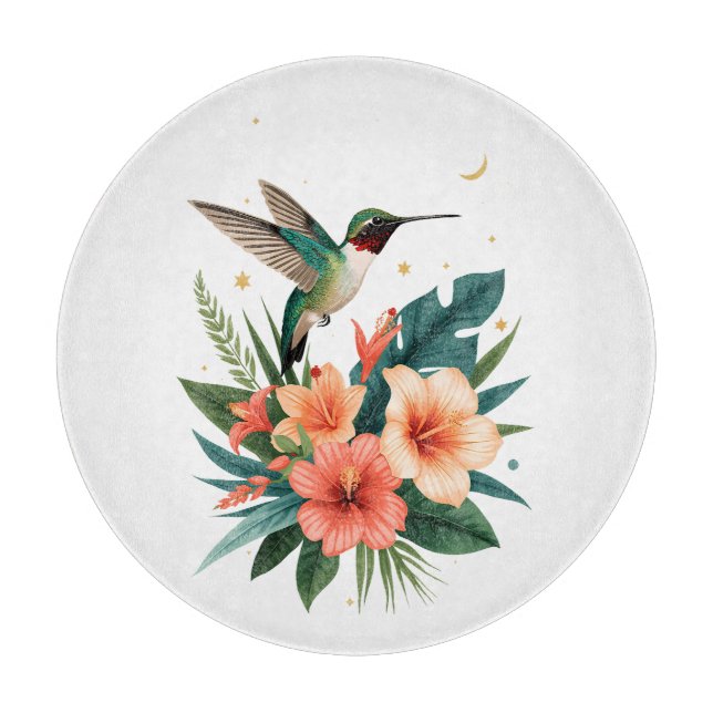 Planche À Découper Hummingbird Bloom Tropical Cutting Board (Devant)