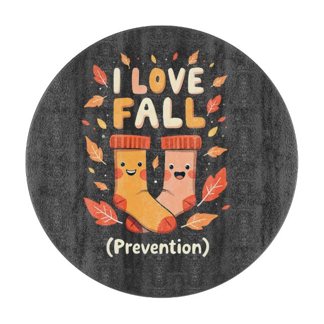 Planche À Découper I Love Fall Prevention Automne Cosy Citrouille épi (Devant)