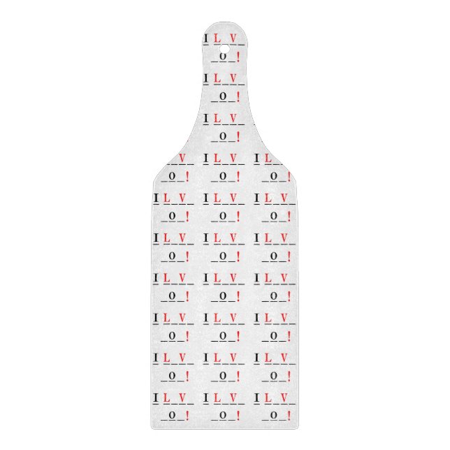 Planche À Découper I Love You-Hangman Style par Shirley Taylor (Devant)