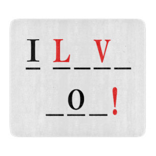 Planche À Découper I Love You-Hangman Style par Shirley Taylor