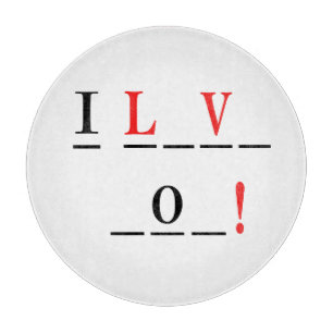 Planche À Découper I Love You-Hangman Style par Shirley Taylor